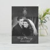 Mistletoe Photo Holiday Card Feestdagenkaart (Staand voorkant)