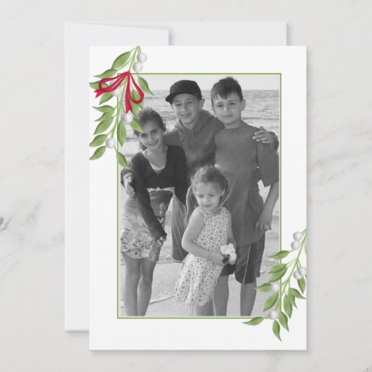 Mistletoe Photo Wenskaart Kaart (Voorkant)