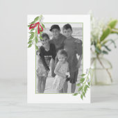 Mistletoe Photo Wenskaart Kaart (Staand voorkant)