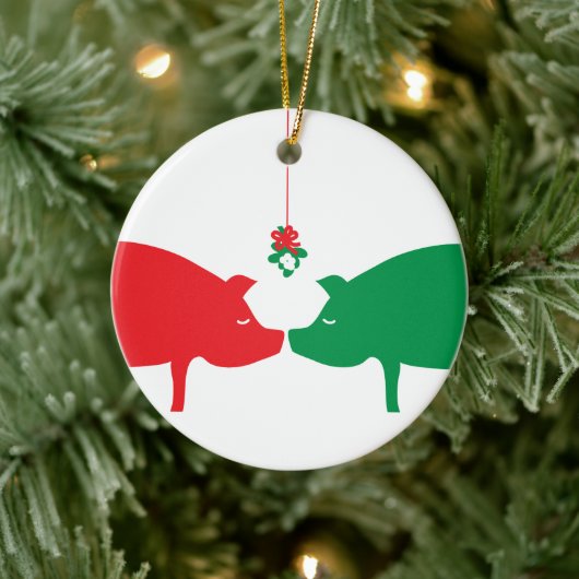 Mistletoe Pigs Ornament (Boom)