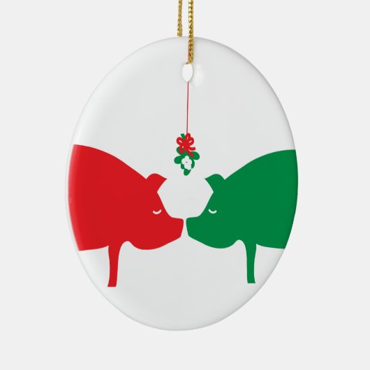 Mistletoe Pigs Ornament (Rechts)
