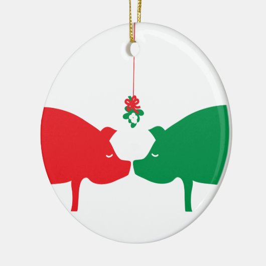 Mistletoe Pigs Ornament (Links)