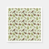 Mistletoe Pine Green Leaves Servet (Voorkant)
