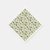 Mistletoe Pine Green Leaves Servet (Hoek)