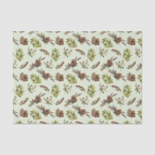 Mistletoe Pine Green Leaves Tissuepapier
