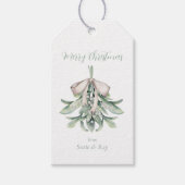 Mistletoe Posy Christmas Cadeaulabel (Voorkant)