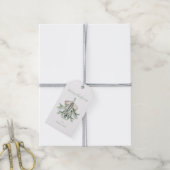 Mistletoe Posy Christmas Cadeaulabel (Met Touw)