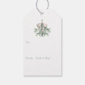 Mistletoe Posy Christmas Cadeaulabel (Achterkant)