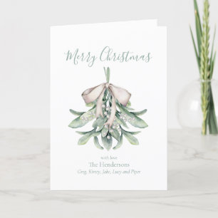 Mistletoe Posy Christmas Feestdagen Kaart