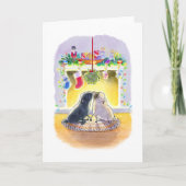 Mistletoe Pugs-kerstkaart Kaart (Voorkant)