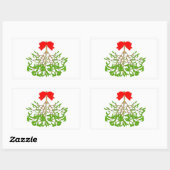 Mistletoe Rechthoekige Sticker (Vel)