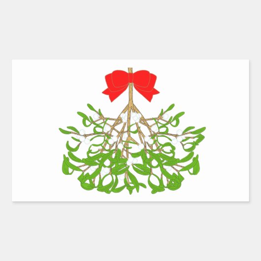 Mistletoe Rechthoekige Sticker (Voorkant)