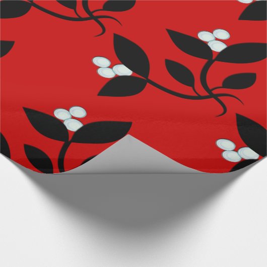 Mistletoe Red Cadeaupapier (Hoek)