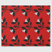 Mistletoe Red Cadeaupapier (Vlak)