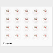 Mistletoe Red Green Posh Kerst Ornament Script Ronde Sticker (Vel)