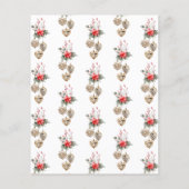 Mistletoe Red Posh Christmas Dinner Party Menu (Achterkant)