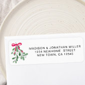 Mistletoe Return Address Etiket