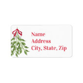 Mistletoe Return Address Label (Voorkant)