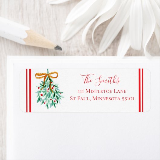 Mistletoe Return Address Labels (Insitu)