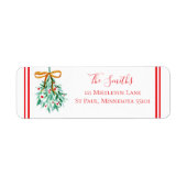 Mistletoe Return Address Labels (Voorkant)