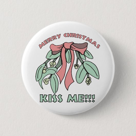 Mistletoe Ronde Button 5,7 Cm (Voorkant)