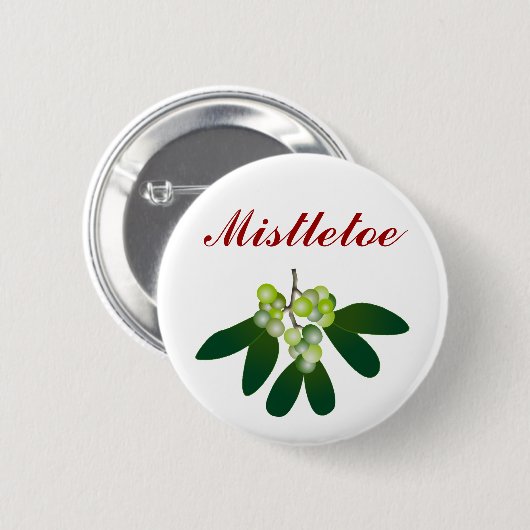 Mistletoe Ronde Button 5,7 Cm (Voorkant /achterkant)