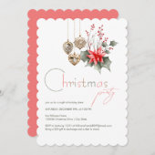 Mistletoe Rood en Groen Kerstfeest Kaart (Voorkant / Achterkant)