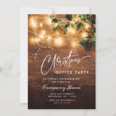 Mistletoe Rustic Corporate Kerstfeestdag Kaart (Voorkant)