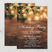 Mistletoe Rustic Corporate Kerstfeestdag Kaart (Voorkant / Achterkant)