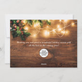 Mistletoe Rustic kerst Corporate Greeting Feestdagenkaart (Achterkant)