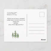 Mistletoe Rustic kerstfoto's feestdag groet Briefkaart (Achterkant)