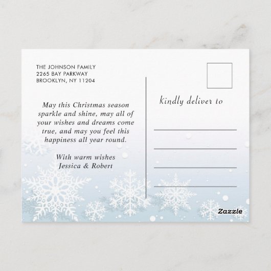 Mistletoe Rustic kerstfoto's feestdag groet Briefkaart (Achterkant)