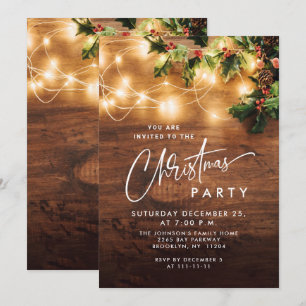 Mistletoe rustieke kerstvakantie feestje kaart