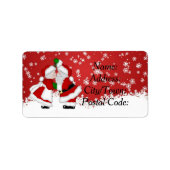 Mistletoe Santa Adresetiketten Etiket (Voorkant)
