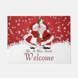 Mistletoe Santa Kerstdoormat Deurmat