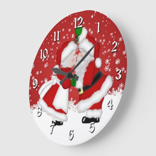 Mistletoe Santa Kerstmis Klok (Hoek)