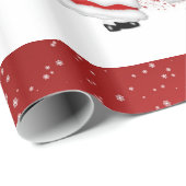 Mistletoe Santa Wrapping Paper Cadeaupapier (Rol Hoek)