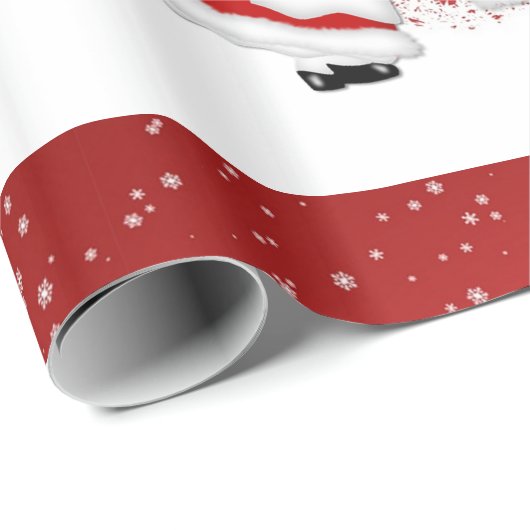 Mistletoe Santa Wrapping Paper Cadeaupapier (Rol Hoek)