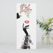 Mistletoe Schelmering Illustratie Mode Jaren 50 Aankondiging (Staand voorkant)