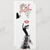 Mistletoe Schelmering Illustratie Mode Jaren 50 Aankondiging (Voorkant / Achterkant)