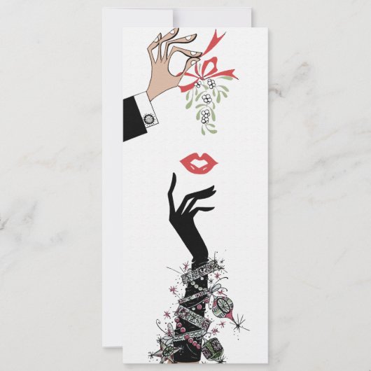 Mistletoe Schelmering Illustratie Mode Jaren 50 Aankondiging (Voorkant)