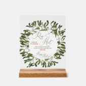 Mistletoe Script Ring Hunt Vrijgezellenfeest Game Acryl Bord (Voorkant)