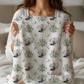 Mistletoe Silver Bells Christmas  Sherpa Deken