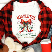 Mistletoe Social Club Coquette Kerstmis Tri-Blend Shirt
