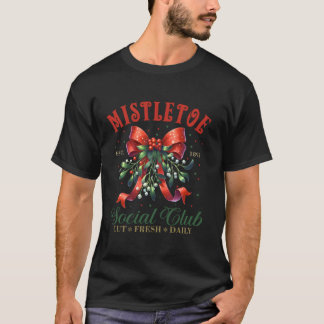 Mistletoe Social Club Holly Berry Christmas Coquet T-shirt