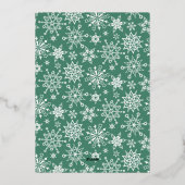 Mistletoe Sparkle Kerstgroet Silver Folie Feestdagenkaart (Achterkant)