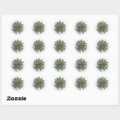 Mistletoe-Sticker Ronde Sticker (Vel)