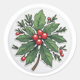 Mistletoe-Sticker Ronde Sticker