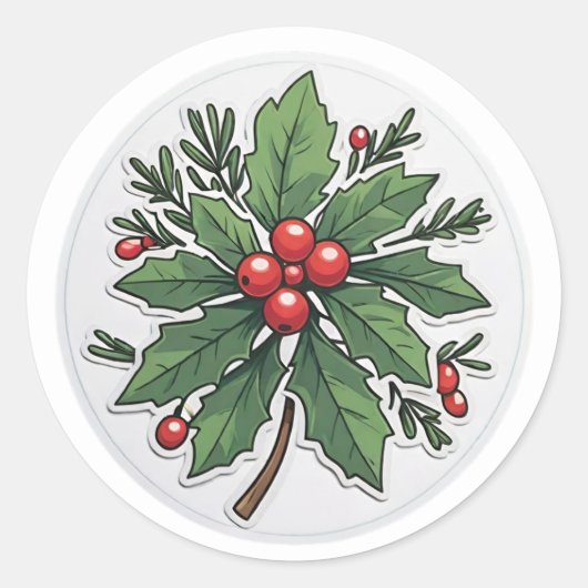 Mistletoe-Sticker Ronde Sticker (Voorkant)