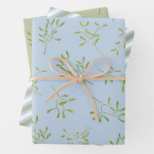 Mistletoe Stripes blauw groen
